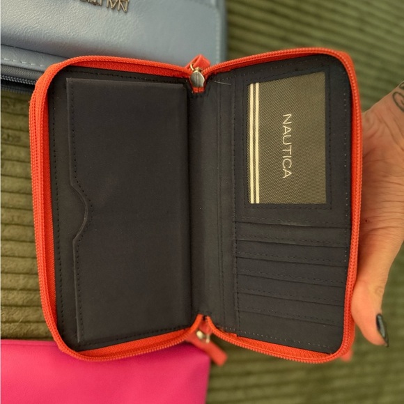 Nautica Orange Blue Clutch Wallet A New Day Hot Pink Clutch Bundle NWT Casual - Picture 5 of 6